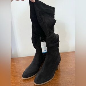 Time and Tru Women's Black Suede Style Boots